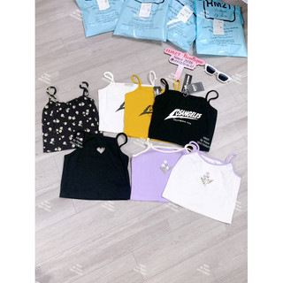 Áo croptop thun 2 dây nhiều mẫu cute