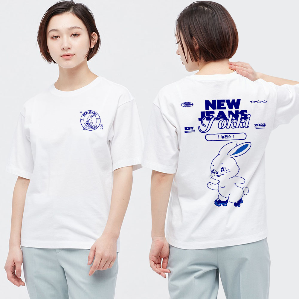 Áo Thun NewJeans K-Pop In 2 Mặt Unisex Nam Nữ