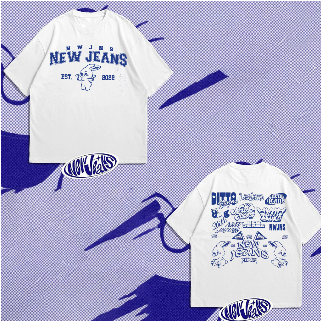 Áo Thun NewJeans K-Pop In 2 Mặt Unisex Nam Nữ