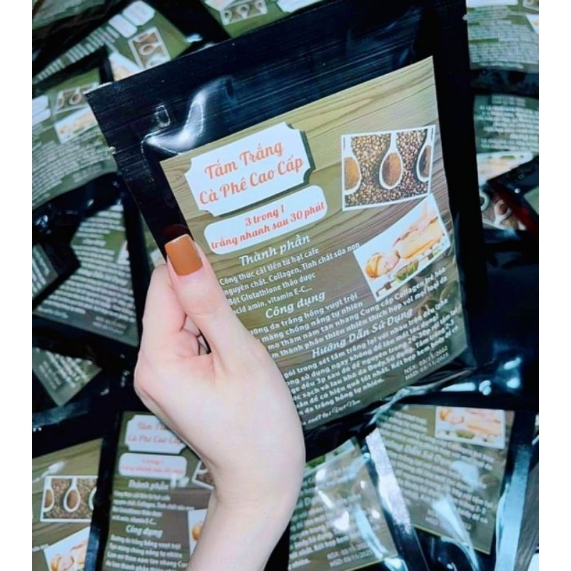 Tắm Trắng Cà Phê Cao Cấp ( loại xịn ) _ Tắm Trắng Cafe 3in1 Siêu Trắng