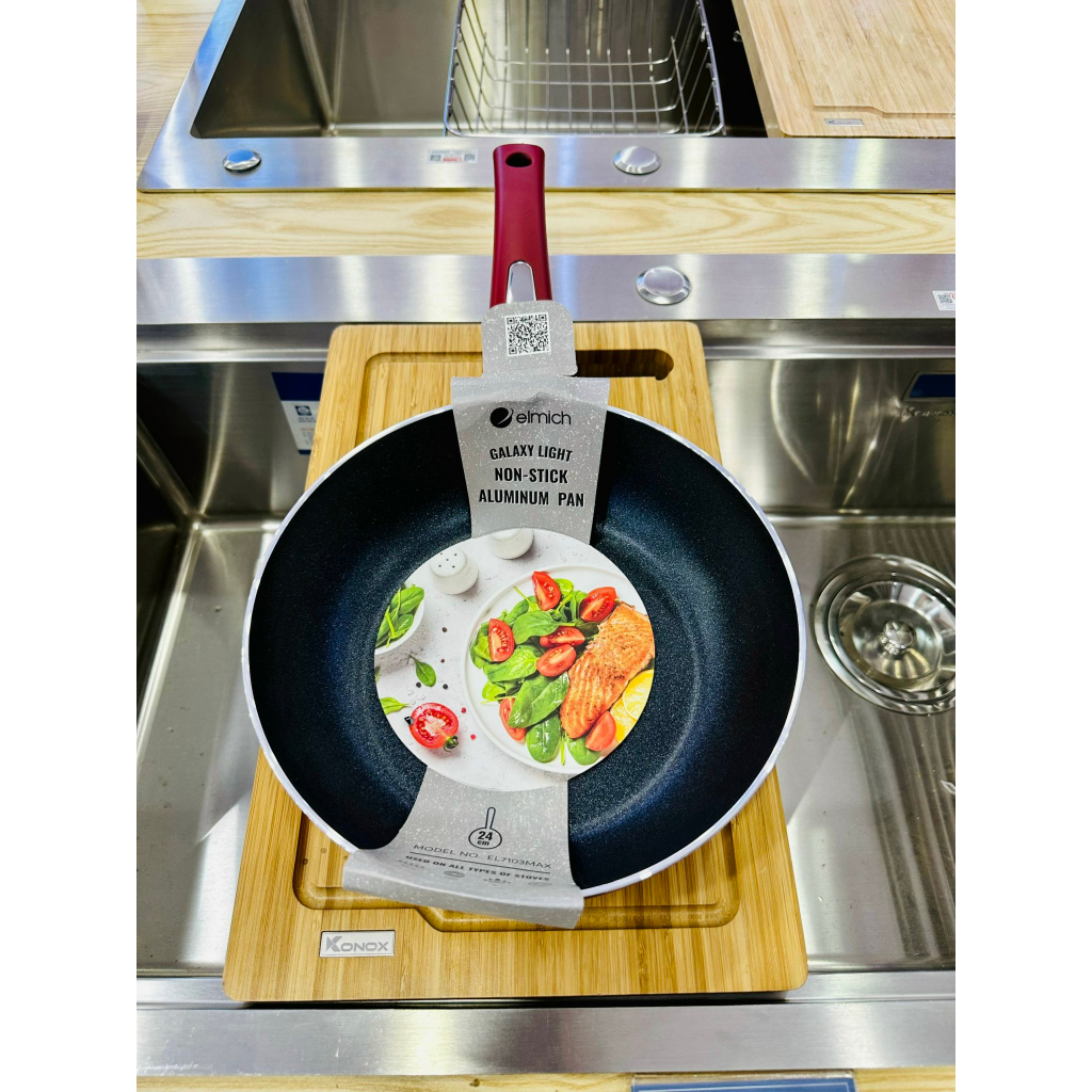 Chảo chống dính sâu lòng Elmich EL7102max- 20cm  EL7103max- 24cm  EL7104max- 26cm  EL7105max- 28cm