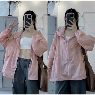 Áo khoác nhẹ Nam Nữ unisex vải dù nhật nón 2 lớp form dài rộng phong cách trường học siêu nhẹ-fammilyshop