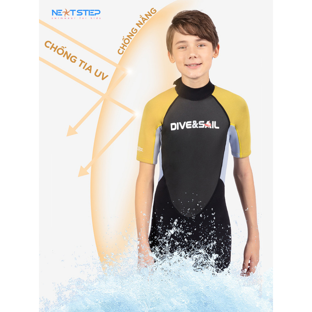 Đồ bơi giữ nhiệt chống nắng chống thấm nước chất liệu cao su Neoprene dày 2.5mm mẫu UNISEX size từ 27kg đến 55kg