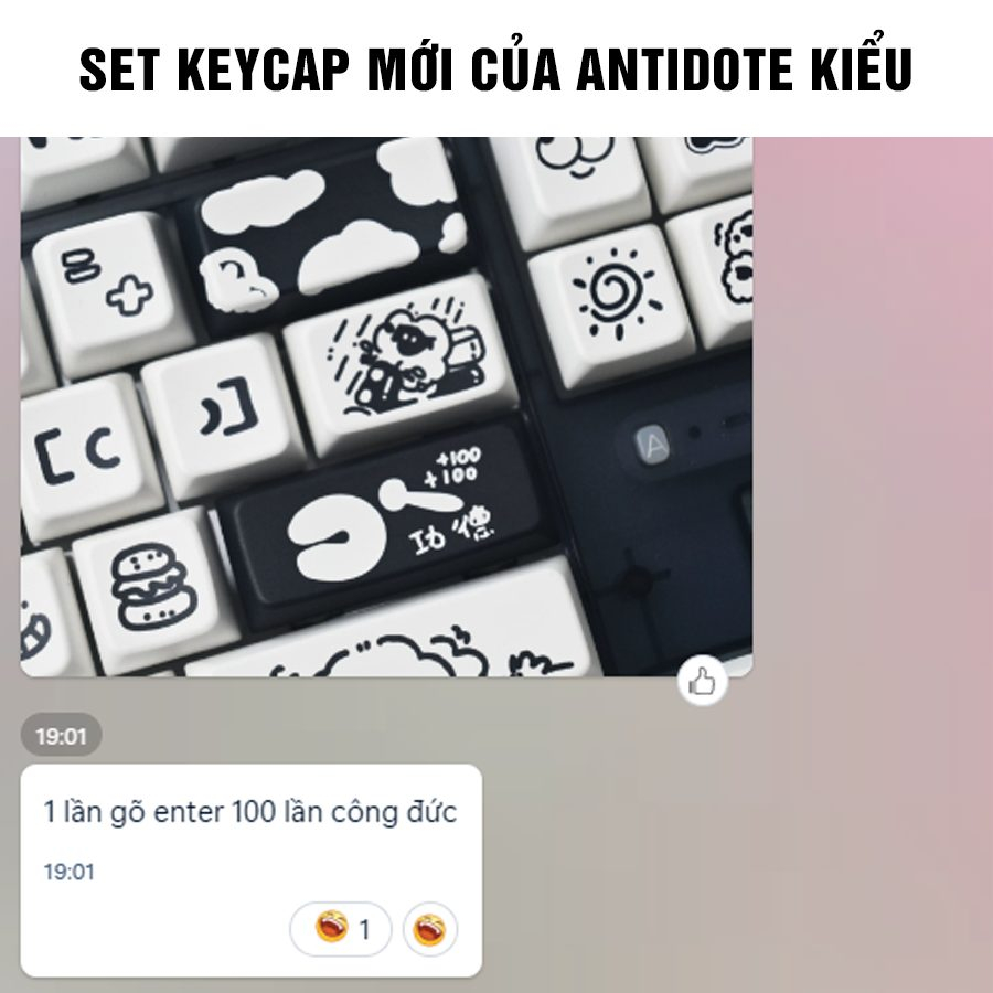 Nút bàn phím cơ gõ mõ- profile MOA - 140 nút