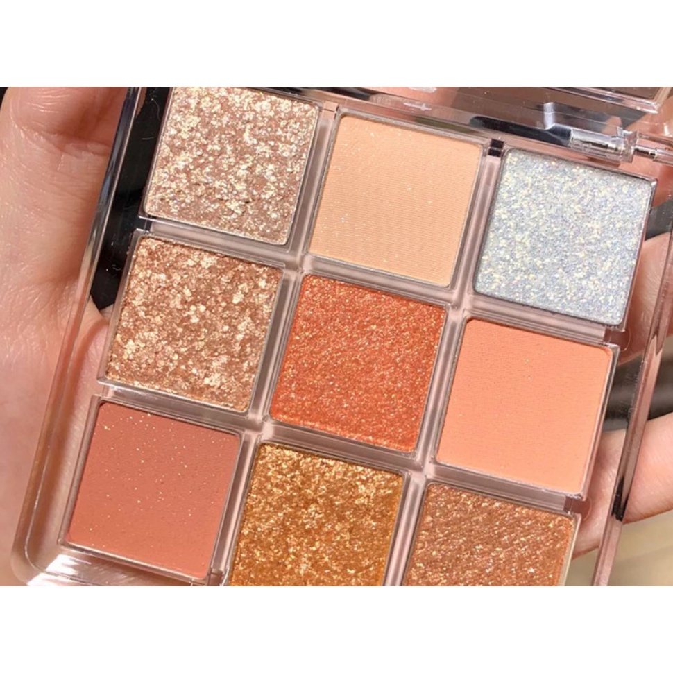 Bảng mắt Dikalu, phấn mắt nhũ,9 ô kẻ vuông bảng phấn mắt nội địa trung,hàng Cao Cấp,Không Hại  Cho Da.