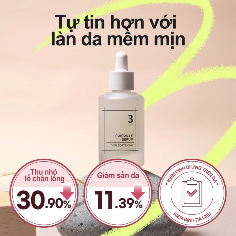 Tinh Chất Numbuzin No.3 Skin Softening Serum làm mềm da, thu lỗ chân lông 50ml