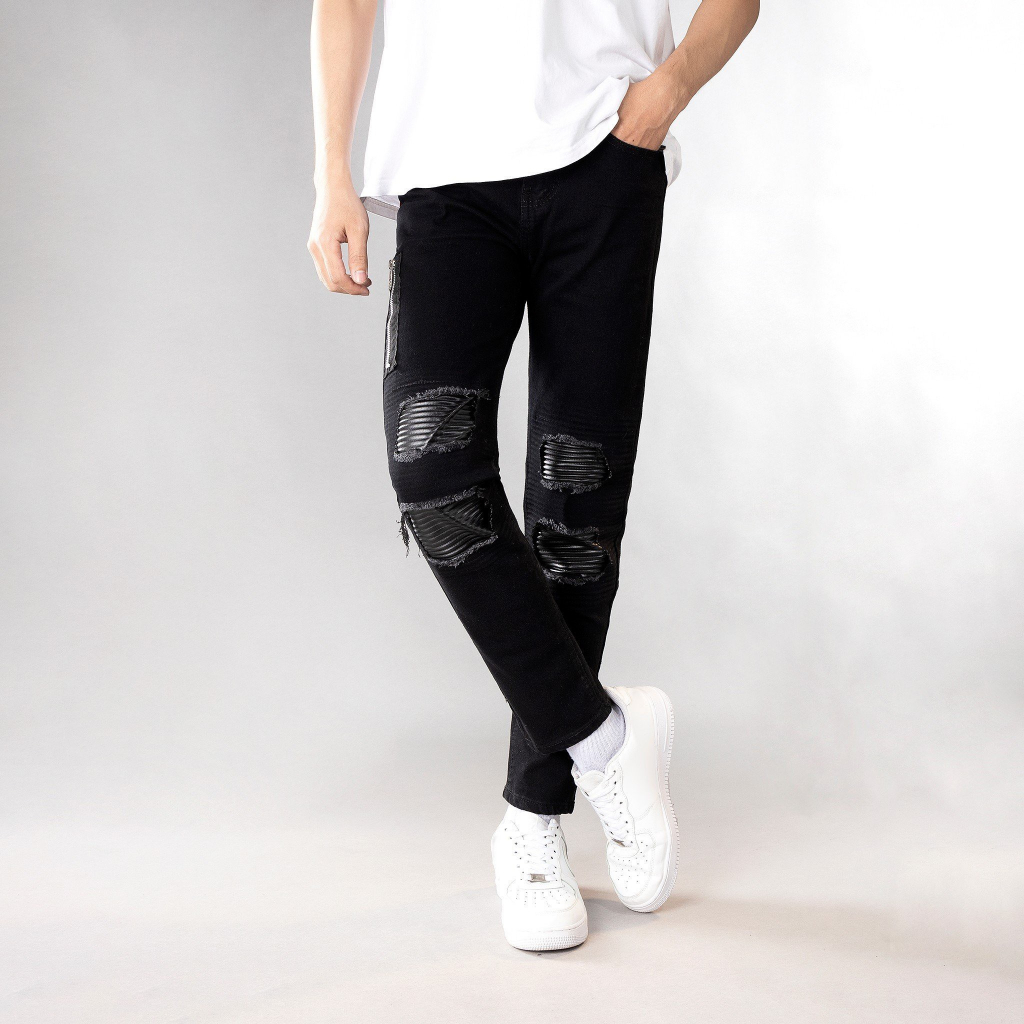 $$ 8 MẪU quần jeans dài nam VÁ DA cao cấp HÀN QUỐC thời trang đẹp nhất 2021 bao đẹp y hình hàng chất lượng VNXK.