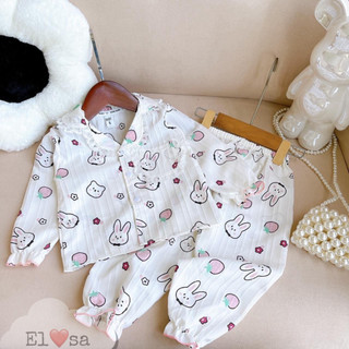 Quần áo bé gái- bộ pizama gấu thỏ 8-30kg annakids