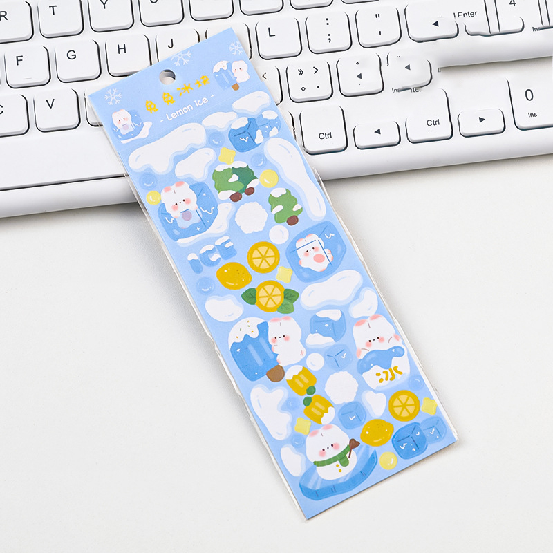 Sticker cute trang trí dán ST18, bình nước, bút nước, miếng dán sticker chống nước họa tiết hoạt hình nhiều mẫu