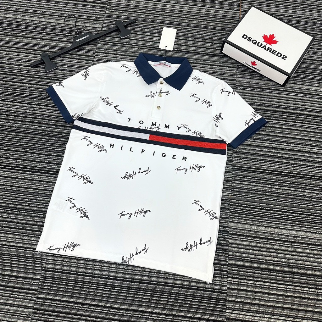 Áo thun nam ngắn tay Tommy hilfiger thêu đẹp chất liệu cotton co giãn, thoáng mát