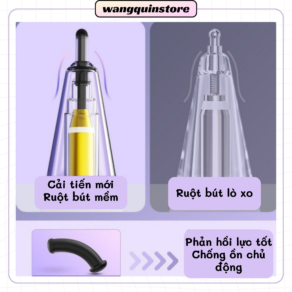 Đầu ngòi bút thay thế loại cao cấp cho bút Apple Pencil 1 và 2, ngòi bút gốc kim loại thế hệ 2024 chống ồn chống mòn