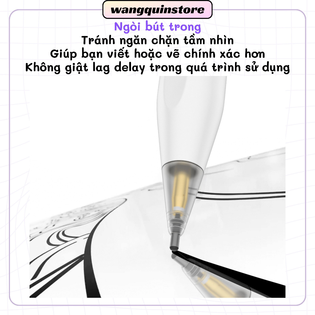 Đầu ngòi bút thay thế loại cao cấp cho bút Apple Pencil 1 và 2, ngòi bút gốc kim loại thế hệ 2024 chống ồn chống mòn