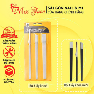Set 3 cây lấy khoé siêu bén - Dao lấy khoé chân tiện lợi - Bộ dụng cụ lấy khoé chân chuyên dụng