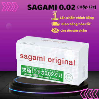 Bao cao su sagami 0.02 cao cấp siêu mỏng 12 chiếc