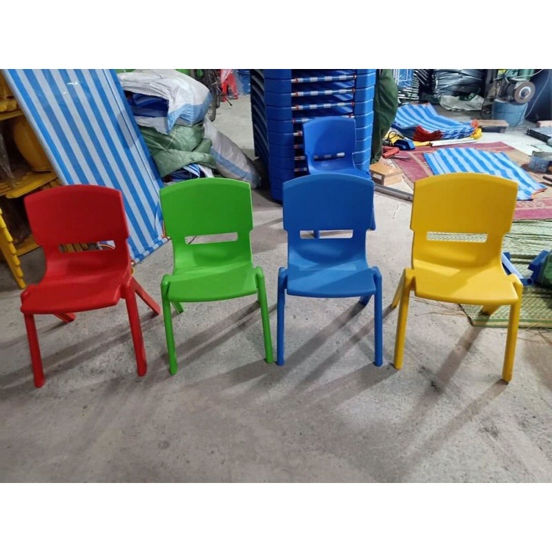 Bộ bàn học chân cao 50cm mặt rộng 50/70 cm kèm ghế nhựa đúc