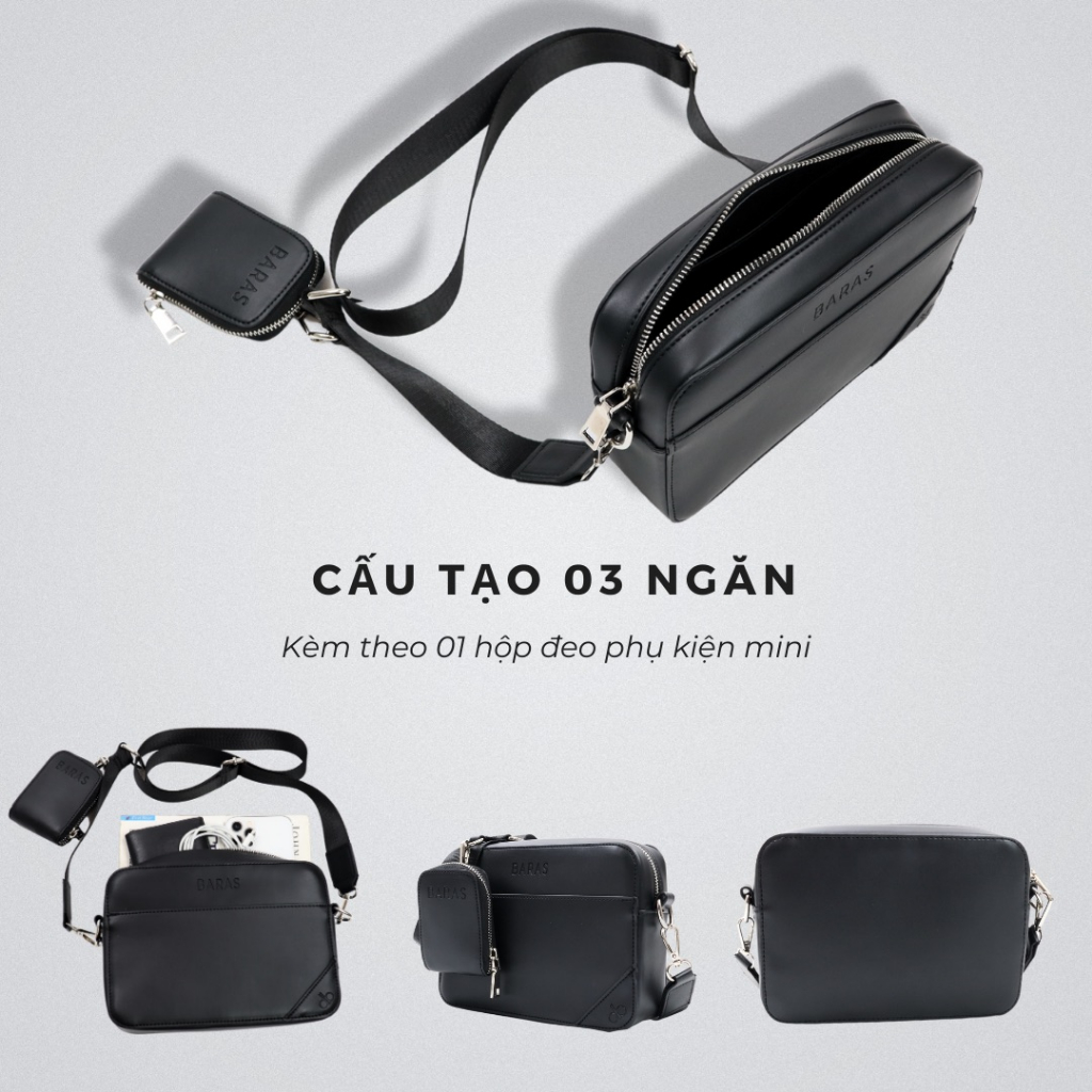 Túi đeo chéo da nam - Jackson Bag - BARAS VIETNAM - Túi đeo chéo thời trang