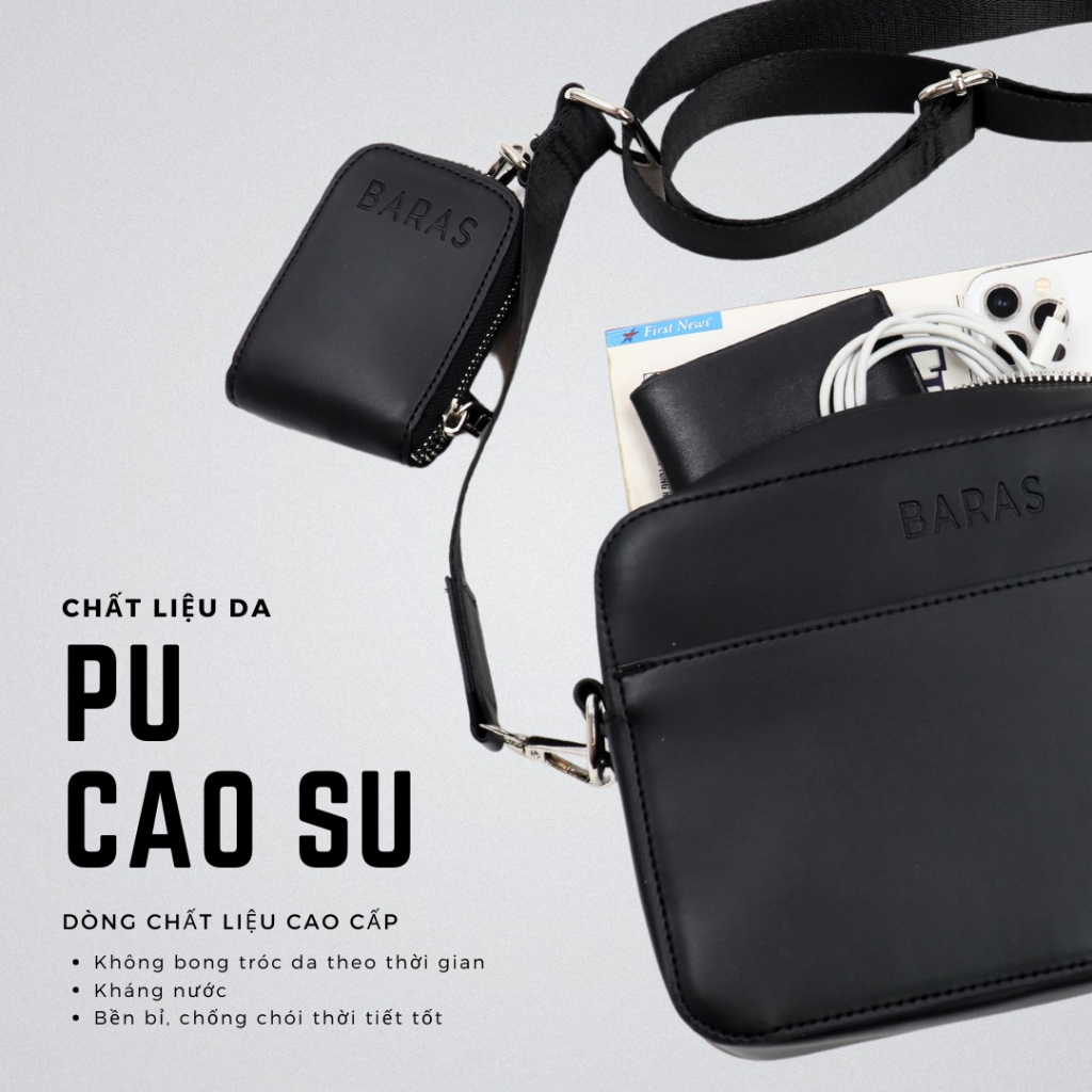 Túi đeo chéo da nam - Jackson Bag - BARAS VIETNAM - Túi đeo chéo thời trang