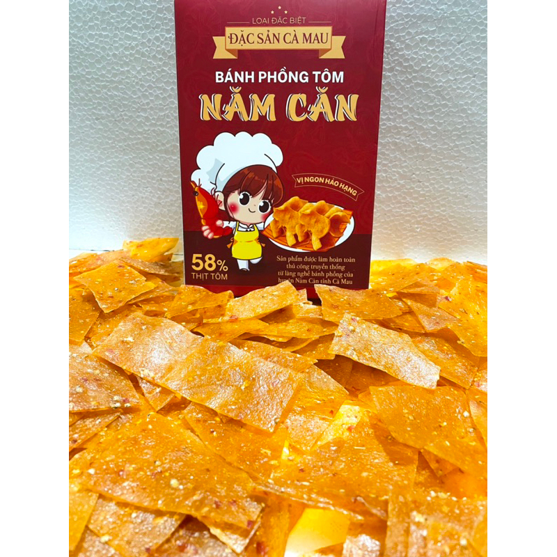 Bánh Phồng Tôm Đặc Sản Năm Căn _ Cà Mau (Hộp giấy 58%).