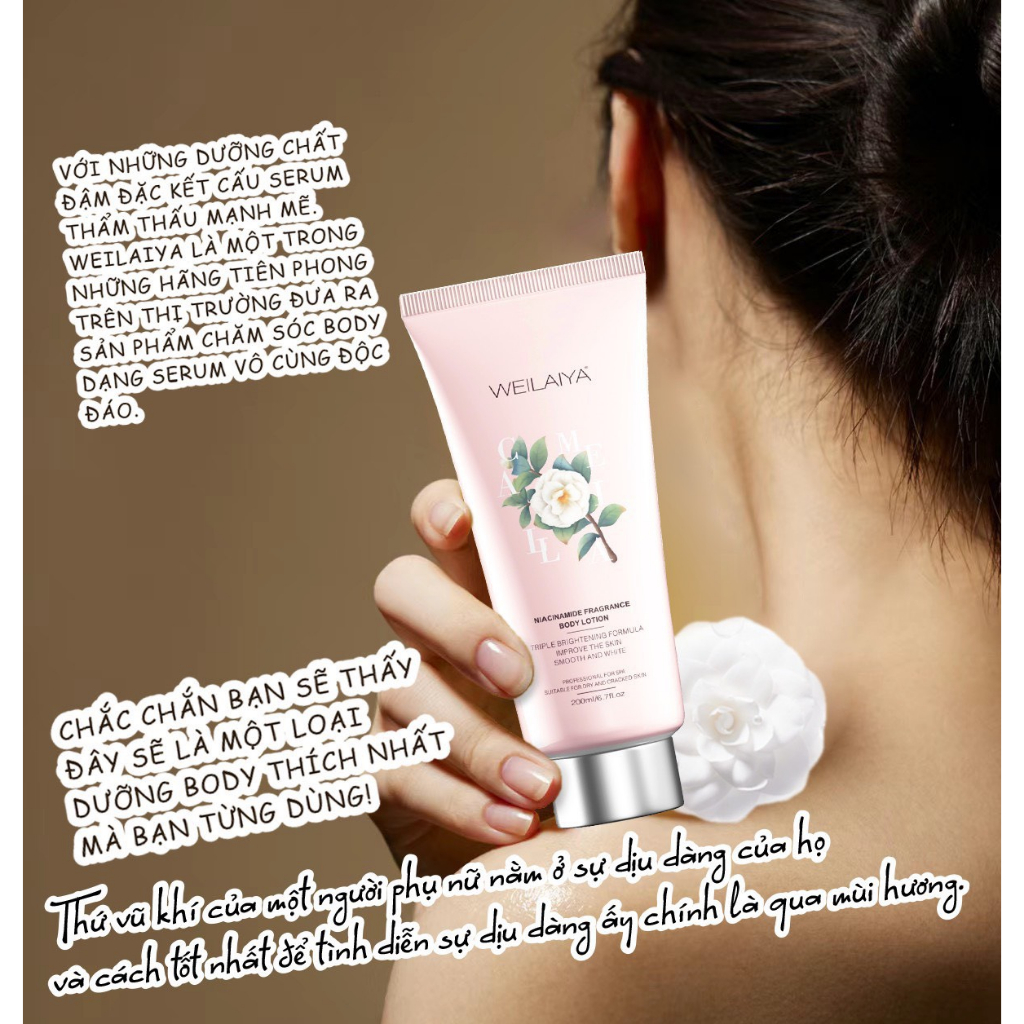 Sữa Dưỡng Thể  Trắng Da Body Lotion Weilaiya Chính Hãng Cấp Ẩm Sâu Cho Làn Da Siêu Mịn Nồng Nàn Hương Nước Hoa