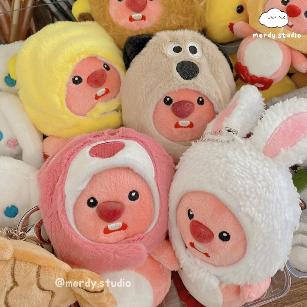 Móc khoá hải ly Loopy gia tộc nhiều mũ siêu mềm