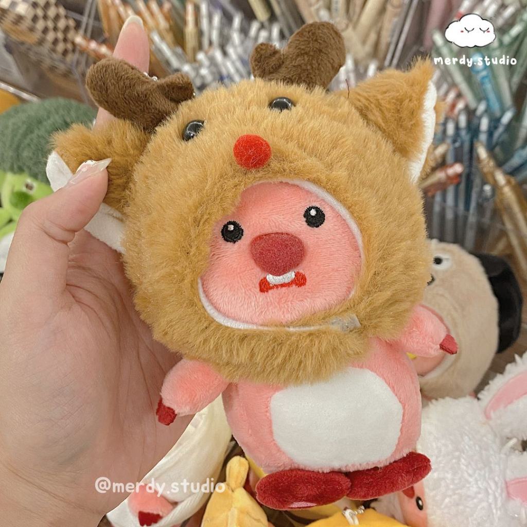 Móc khoá hải ly Loopy gia tộc nhiều mũ siêu mềm