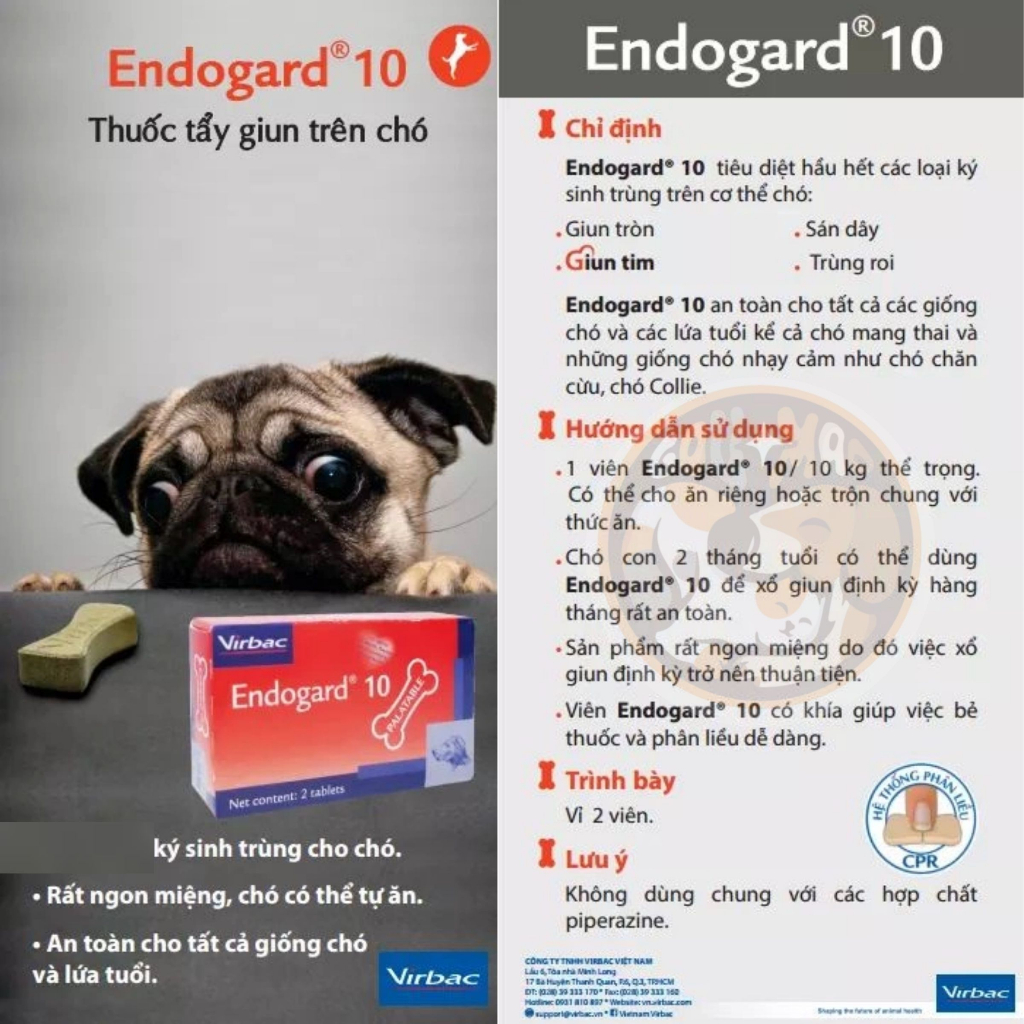 XỔ DUNG CHÓ CÚN ENDOGARD VIR.BAC