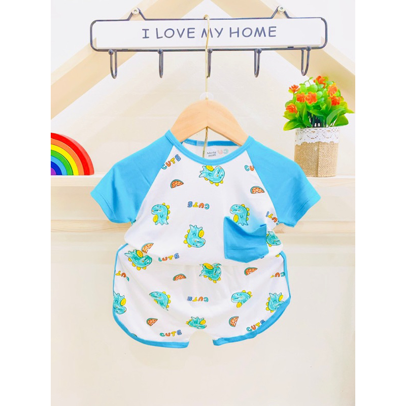 Bộ đồ thun lạnh tay ngắn cho bé trai bé gái K39