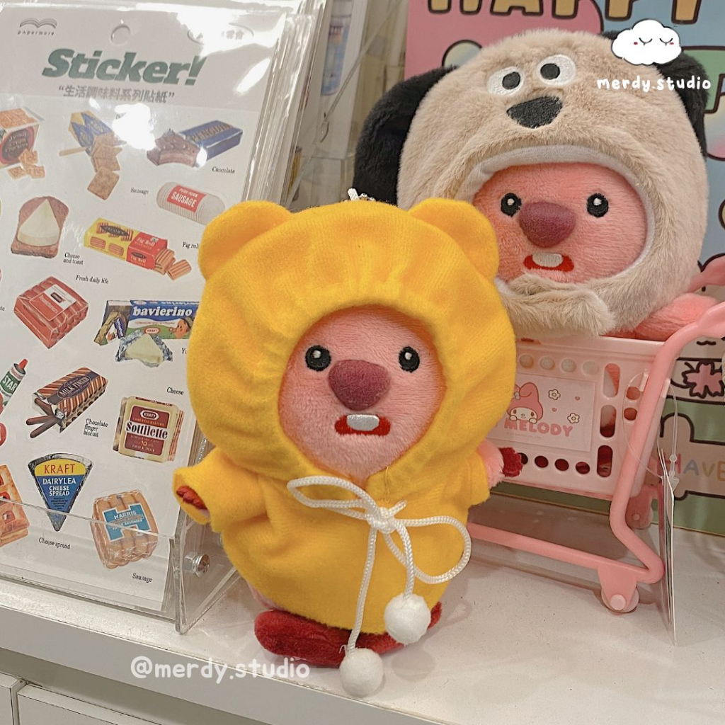 Móc khoá hải ly Loopy gia tộc nhiều mũ siêu mềm