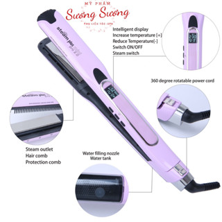 Máy Là Kẹp Duỗi Tóc Hơi Nước Bản Nhỏ Steam Plus Mini Pro 2.0 Mẫu Mới Màu Đẹp