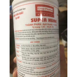 Phân bón lá, bón rễ cao cấp Super Hume USA 1 lít