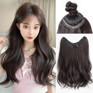 Tóc giả kẹp chữ v xoăn đuôi nhẹ phong cách hàn quốc