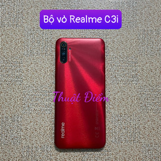 bộ xương vỏ Realme C3i ,kèm khay sim,phím,kính camera