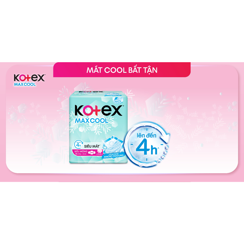 Băng vệ sinh Kotex Max Cool Có Cánh 8 miếng