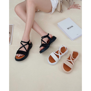 Giày Sandal Nữ - Dép Quai Hậu Da Mềm Quai Nhún Co Giãn Đế Dày 4cm Phong Cách Hàn Quốc
