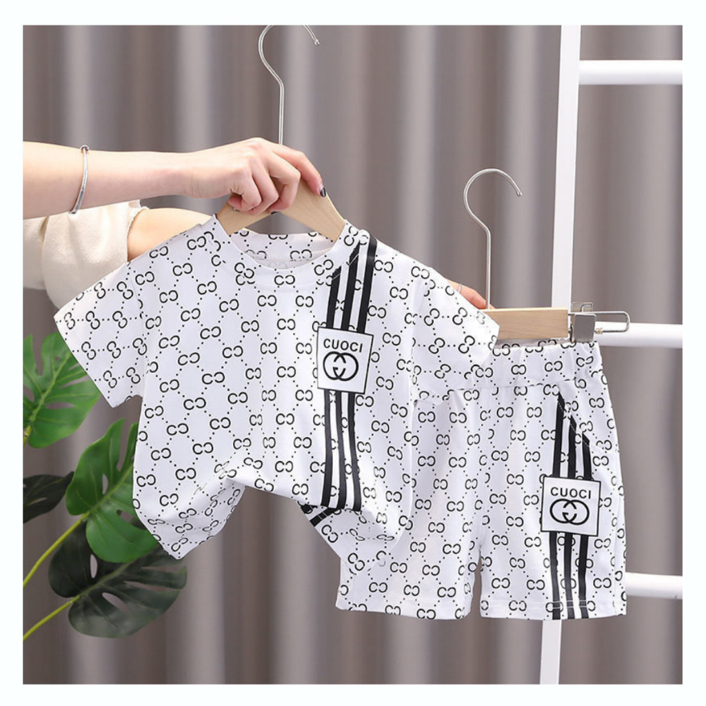 Quần áo trẻ em bé trai mẫu GG chất cotton mềm mịn thoáng mát thấm hút mồ hôi cho bé trai