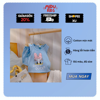 Quần áo trẻ em bé gái nhà MiDu Kid mẫu 3D hoạt hình Disney bé sơ sinh đến 5 tuổi chất cotton mềm mịn thấm hút mồ hôi