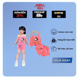 Mẫu 2 Dây Quần Áo Trẻ Em Cho Bé Gái Mickey Đáng Yêu Cute MiDuKid