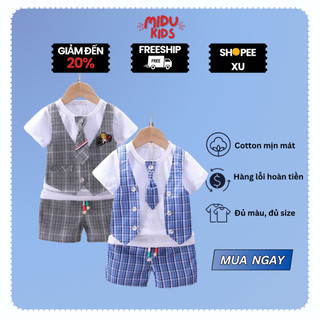 Combo Mẫu Công Tử Bé Trai Cà Vạt Hot Boy Hàn Quốc MiDuKid 0-5 Tuổi