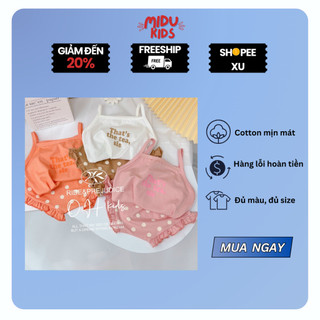 Bộ quần áo 2 dây bé gái quần chíp That Tea quần áo cùng chất cotton cao cấp thoáng mát thấm hút mồ hôi nhà MiDu Kid