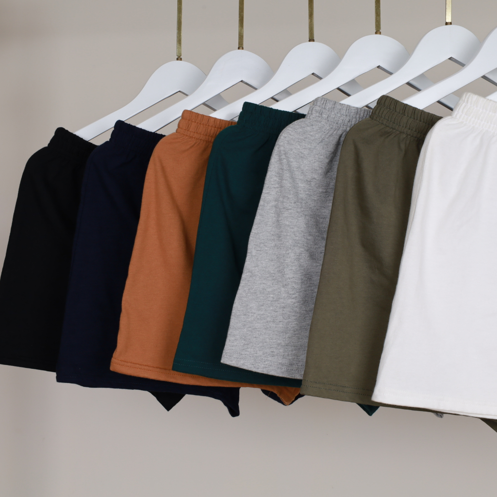 Combo 5 Quần Đùi Màu Trơn Thun Cotton Mát Mịn Mặc Nhà, Mặc Ngủ