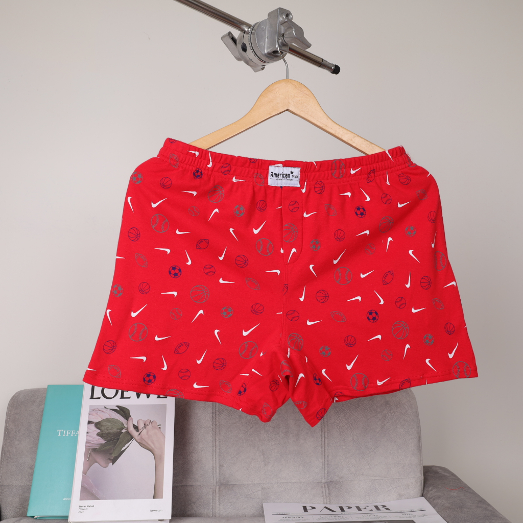 Quần Đùi Nam Có Túi AmericanStyle Chất Vải Cotton Thun 100% Mặc Nhà, Mặc Ngủ Mang Tư Trang Tiện Lợi