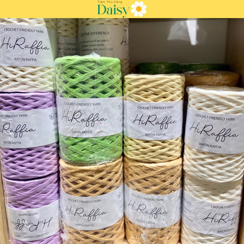 Sợi Cọ Raffia - Sợi Cói Giấy Sợi Dẹp 75-80g