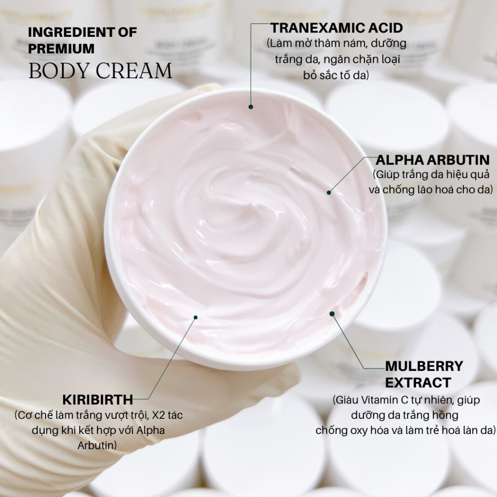 Kem Body Dưỡng Trắng Da Vào Ban Đêm Mostlovbeauty, TRẮNG THẬT Sau 2 Tuần Sử Dụng