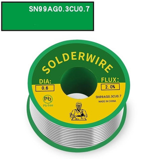Thiếc hàn không chì 0.6mm 11 mét chì hàn điện tử thiết hàn có nhựa thông sáng bóng nhẹ lửa