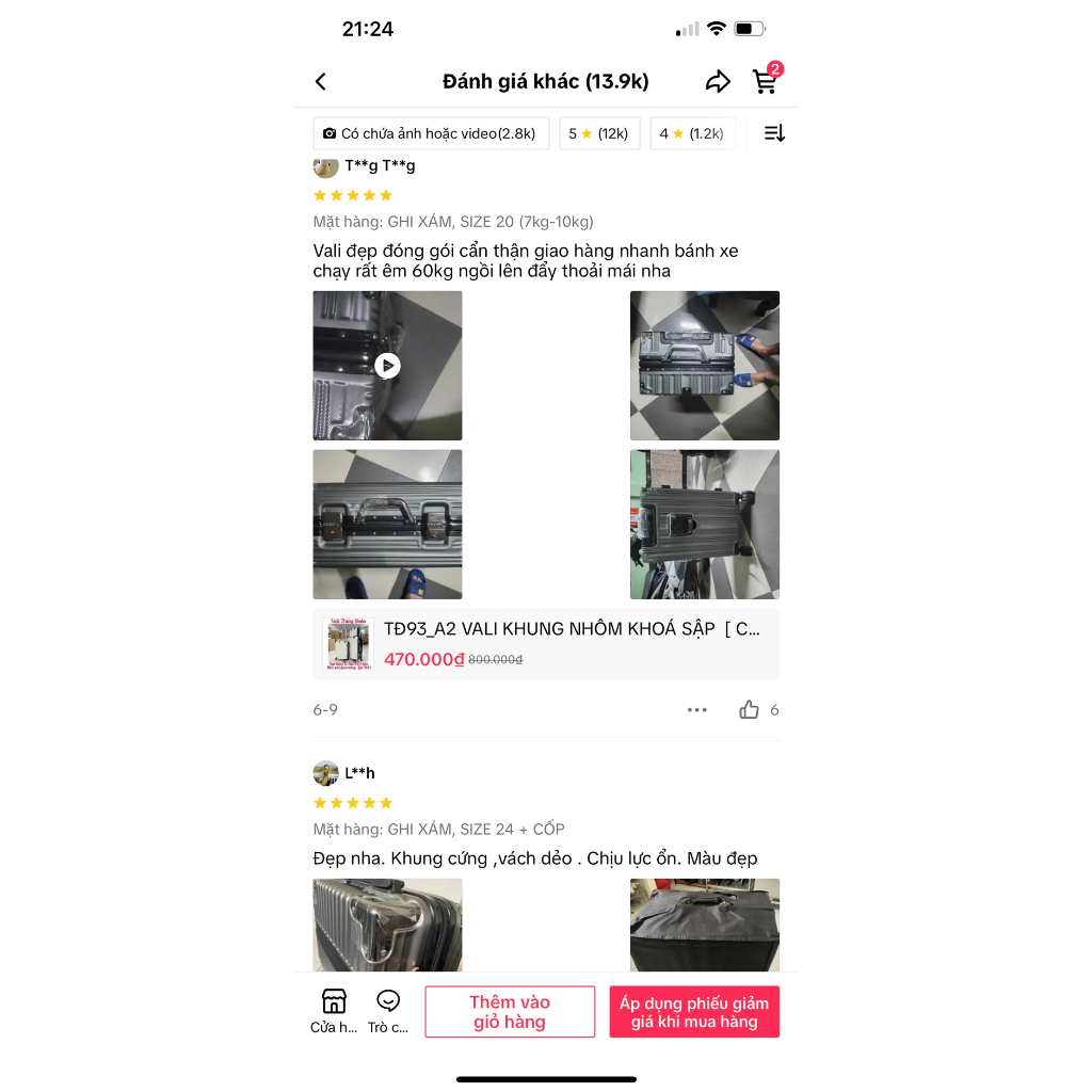 Vali khoá sập Khung Nhôm Cao cấp Nhiều mẫu mã khác nhau size20/24 bh chính hãng 1 năm