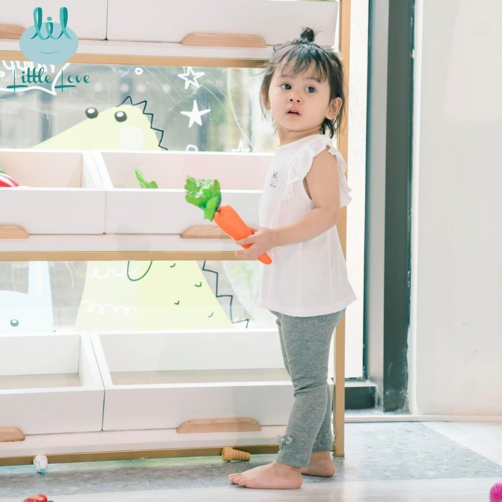 LCT55. Bộ quần áo ba lỗ quần dài cho bé gái từ 6m đến 4y little love