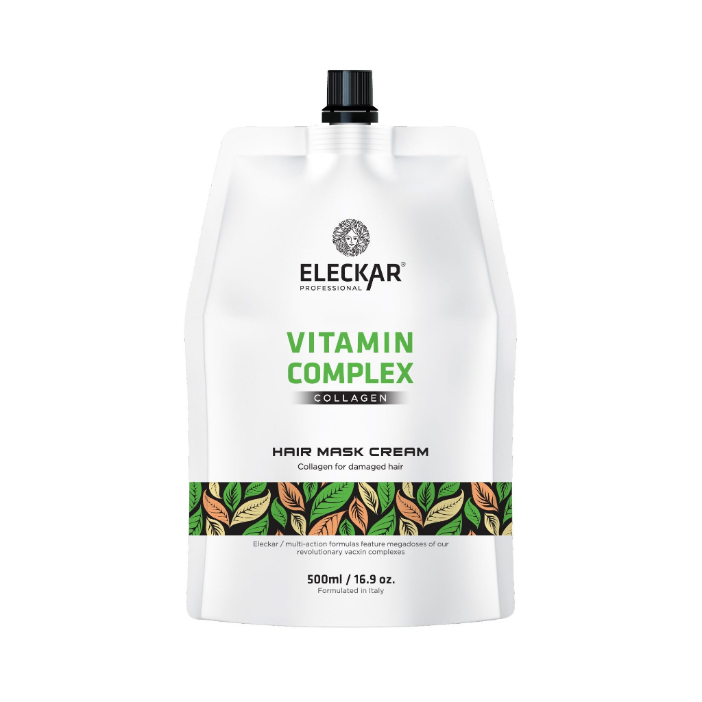 Dầu hấp phục hồi tóc vitamin complex collagen Eleckar 500ml
