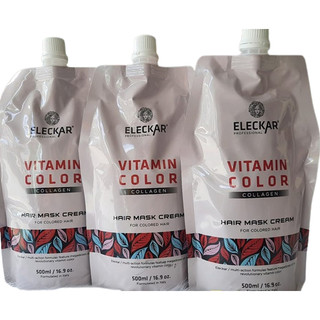 Dầu hấp phục hồi tóc vitamin complex collagen Eleckar 500ml