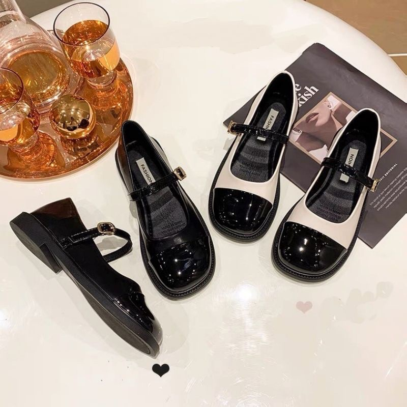 Giày búp bê nữ, giày marry jane mũi tròn quai ngang tiểu thư