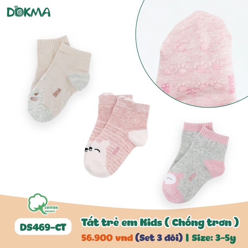 Set 3 đôi tất phối hình Dokma